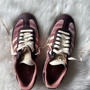 Adidas Pink and Brown Sneakers